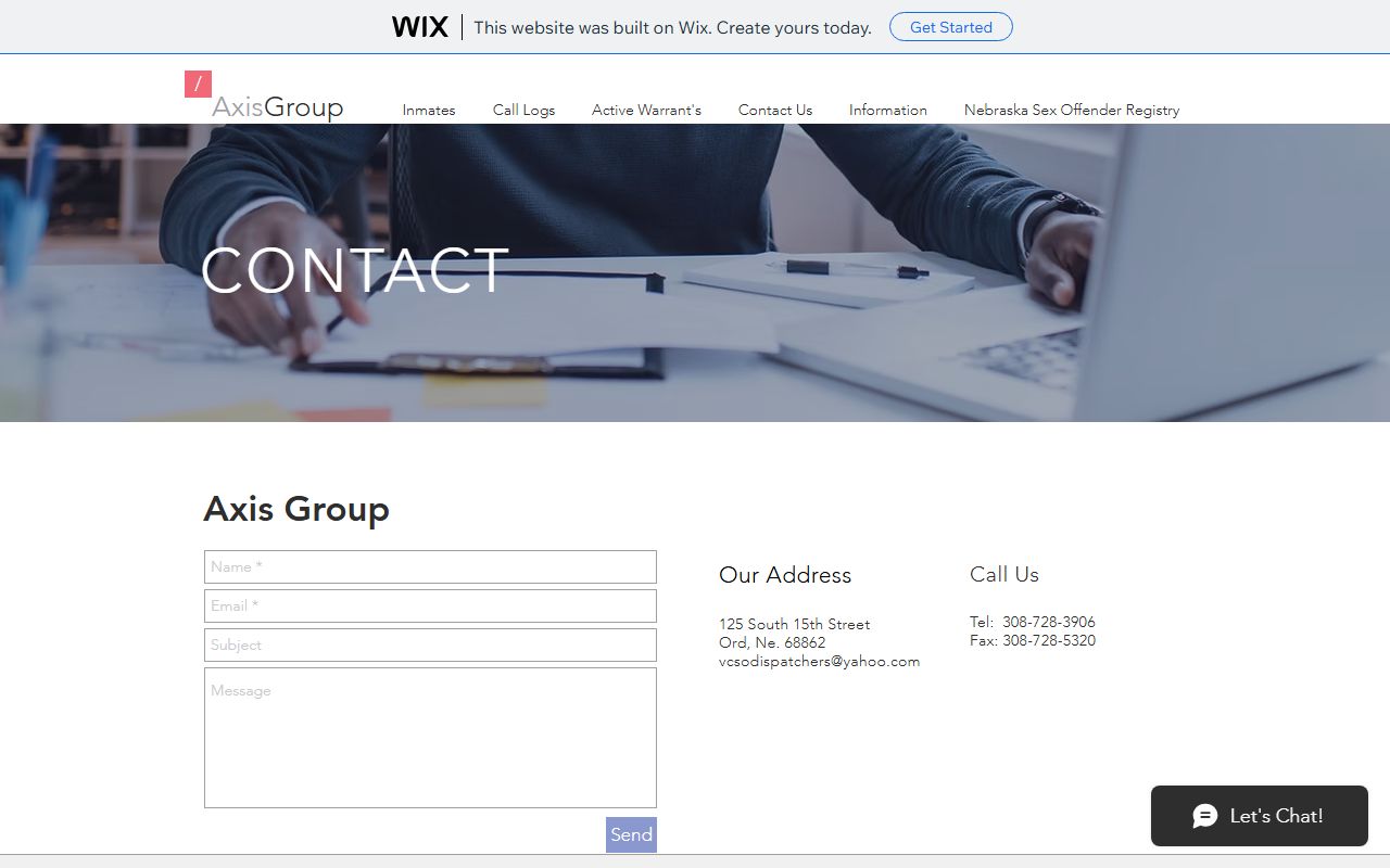 Valley County Jail contact page for Garfield County inmate lookup
